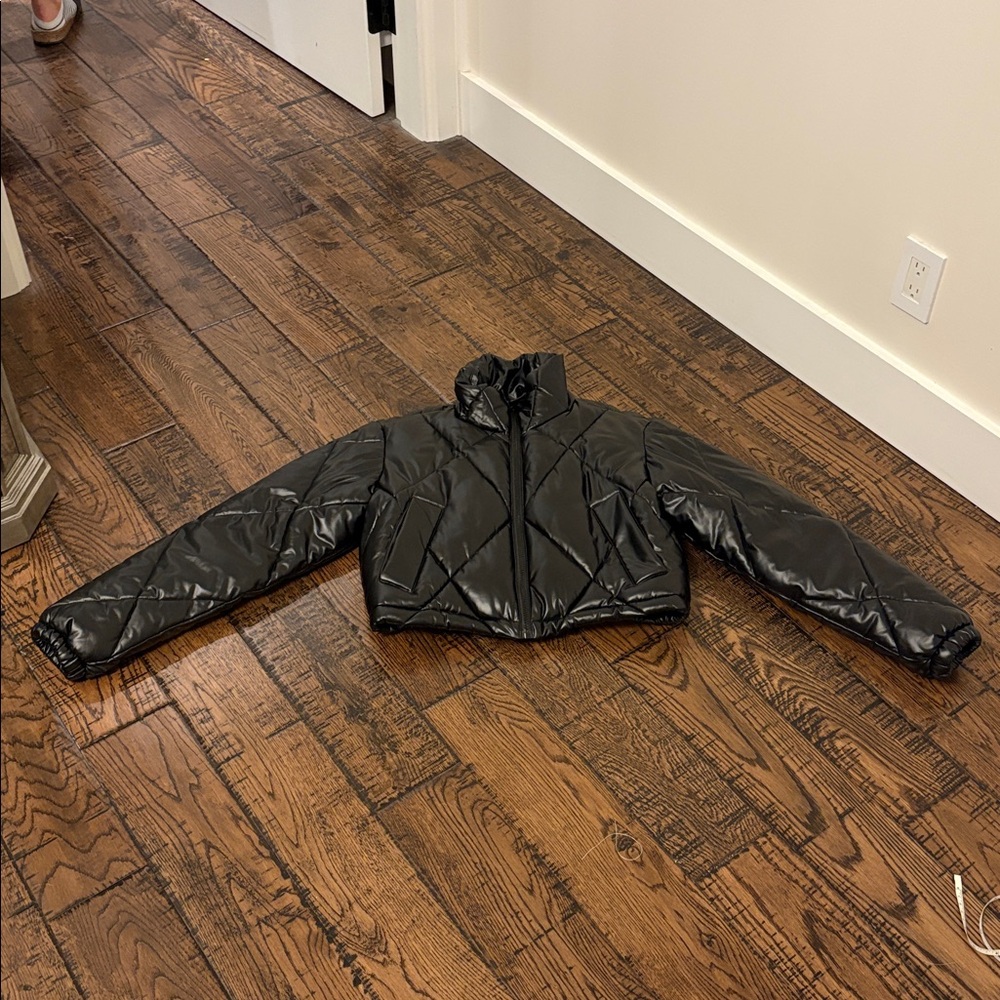 Garage Black Quilted Puffer Jacket
